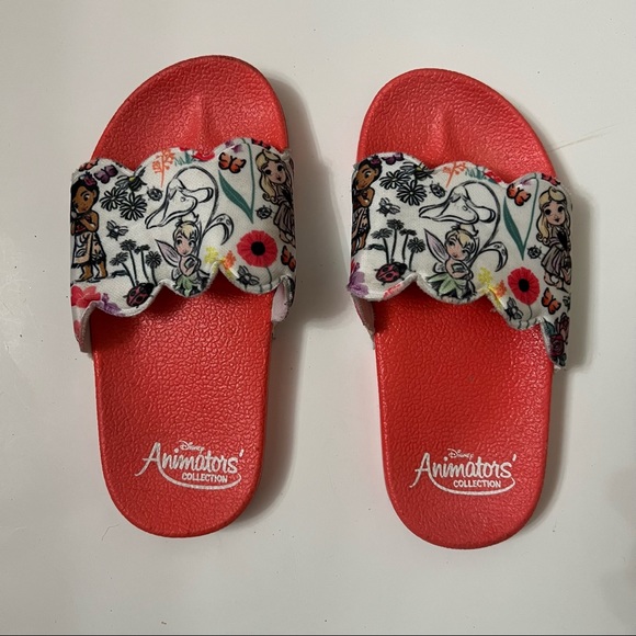 Disney Other - Used Disney Animators Collection Girls Slides - Size 9/10